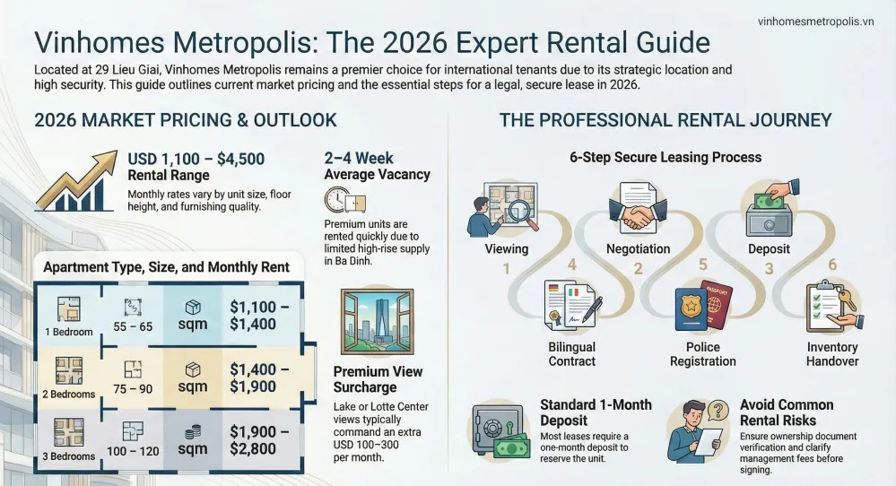 Vinhomes Metropolis Apartment Rental Guide 2026 for Expats