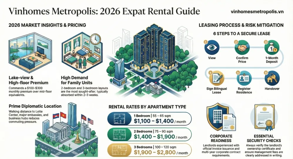 Vinhomes Metropolis Apartment Rental Pricing 2026 Guide